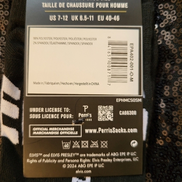 New Elvis Men's 2 pairs low cut socks US 7-12 - Picture 4 of 12
